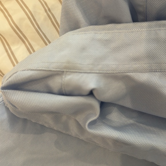 Ann Mashburn Blue Button Down Shirt Cotton Size M 8 10 Classic Long Sleeve - Picture 6 of 6